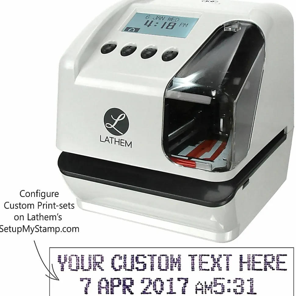Lathem LT5 Electronic Time and Date Stamp - Card Punch/Stamp - Digital - Time, Date Record Time