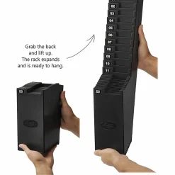 Lathem Time Expandable Time Card Rack, Black