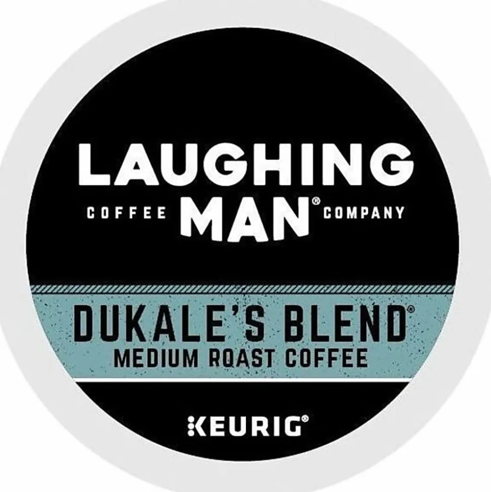Laughing Man Single-Serve Coffee K-Cup® Pods, Medium Roast, Dukale's Blend, Carton Of 22