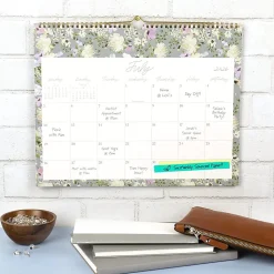 Leah Bisch™ for Mead Cambridge® Academic 2026-2027 Monthly Wall Calendar, Floral, Medium, 15