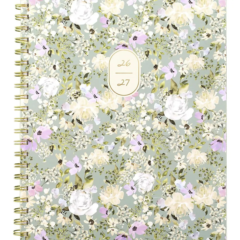 Leah Bisch™ for Mead Cambridge® Academic 2026-2027 Weekly Monthly Planner, Peony Field, Large, 8 1/2" x 11"