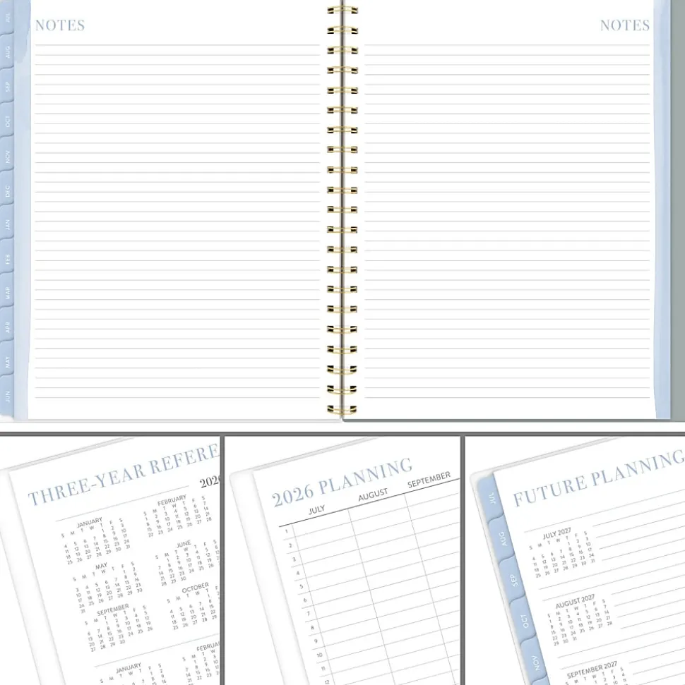 Leah Bisch™ for Mead Cambridge® Academic 2026-2027 Weekly Monthly Planner, Peony Field, Large, 8 1/2" x 11"