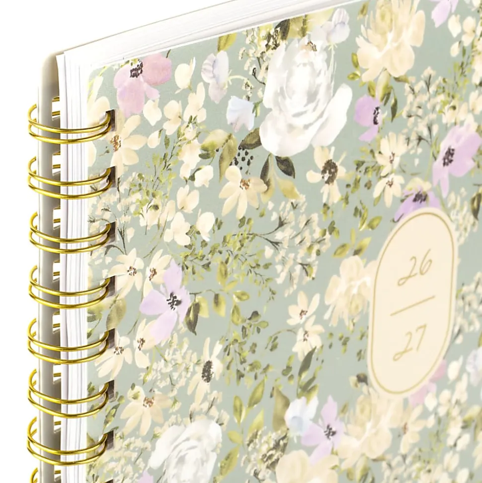 Leah Bisch™ for Mead Cambridge® Academic 2026-2027 Weekly Monthly Planner, Peony Field, Large, 8 1/2" x 11"