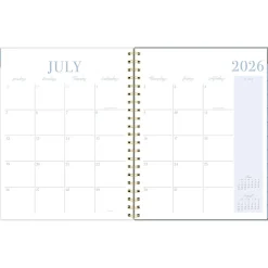 Leah Bisch™ for Mead Cambridge® Academic 2026-2027 Weekly Monthly Planner, Peony Field, Large, 8 1/2