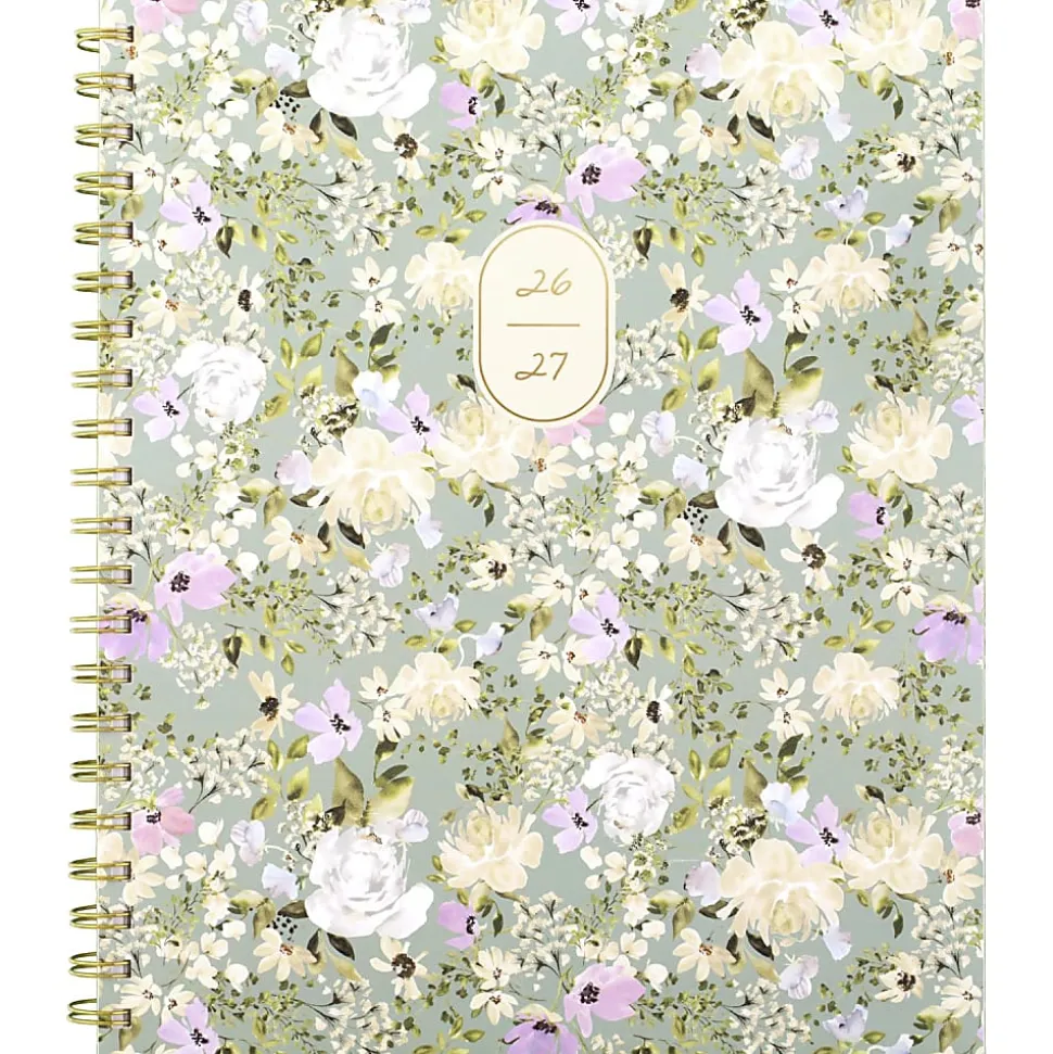 Leah Bisch™ for Mead Cambridge® Academic 2026-2027 Weekly Monthly Planner, Peony Field, Large, 8 1/2" x 11"