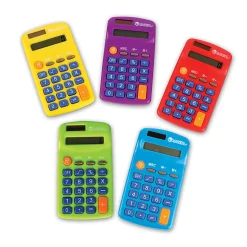 Learning Resources Rainbow LER0014 Display Calculators, Set Of 10 Calculators