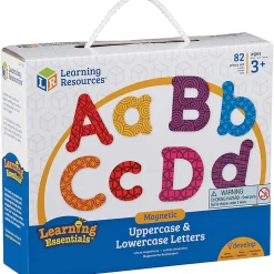 Learning Resources Upper/Lower Case Magnetic Letters - 82 Pieces - Lowercase Letters, Uppercase Letters Shape - 7725