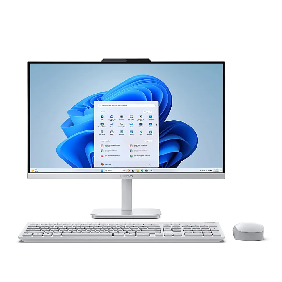 Lenovo A100 All-in-One Desktop PC, 23.8" Screen, Intel® Core i3, 16GB Memory, 512GB Solid State Drive, Windows 11