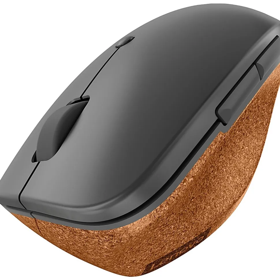 Lenovo Go Wireless Vertical Mouse - Optical - Wireless - 2.40 GHz - Storm Gray - USB Type A - 2400 dpi - 4Y51C33792
