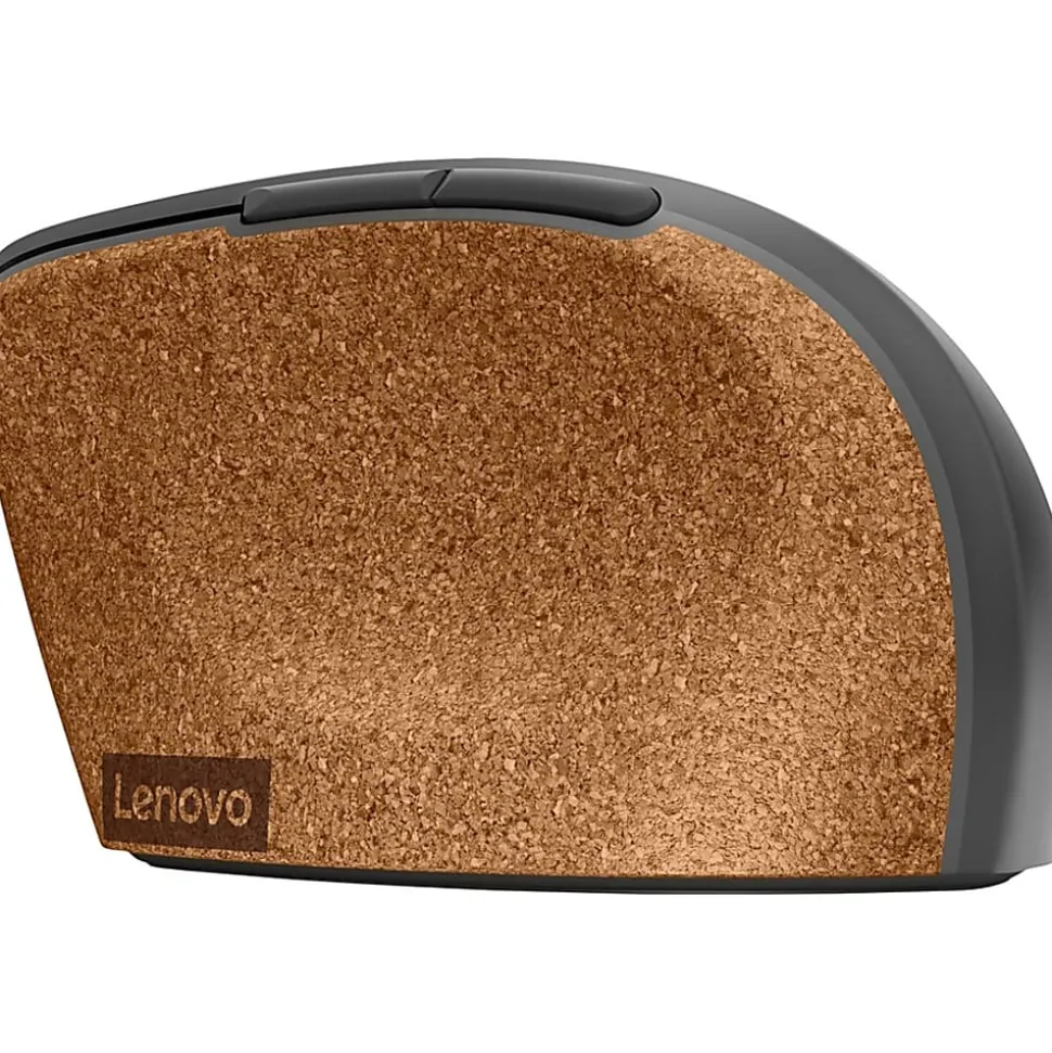 Lenovo Go Wireless Vertical Mouse - Optical - Wireless - 2.40 GHz - Storm Gray - USB Type A - 2400 dpi - 4Y51C33792