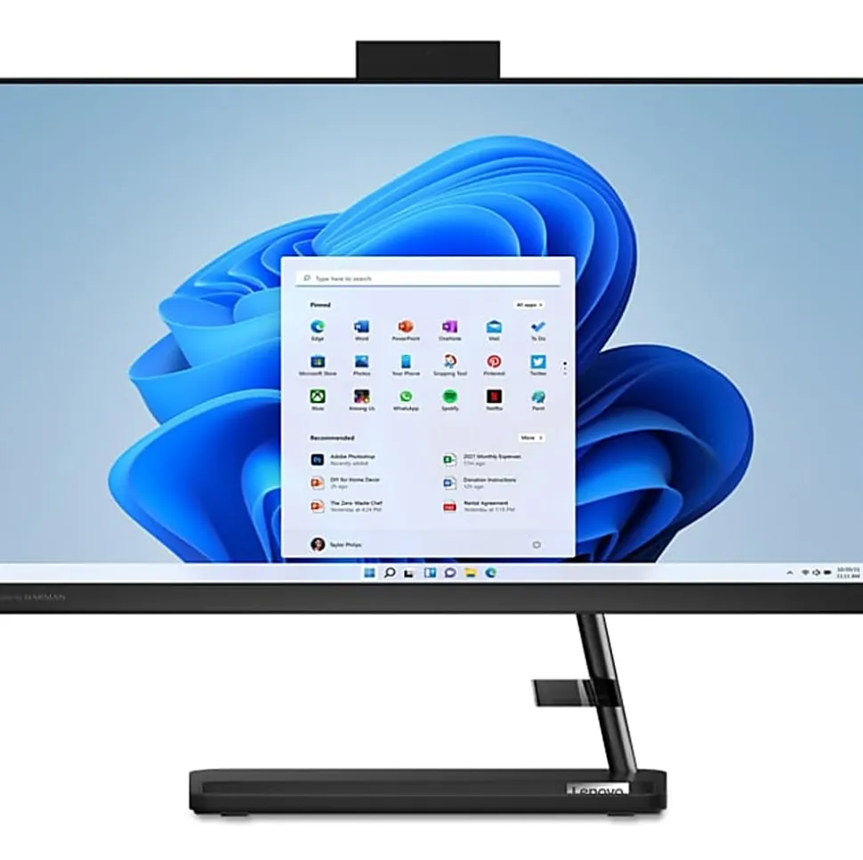 Lenovo® IdeaCentre AIO 3i 22 Desktop PC, 21.5" Screen, Intel® Pentium® 8505, 4GB Memory, 256GB Solid State Drive, Windows® 11, F0GG000RUS