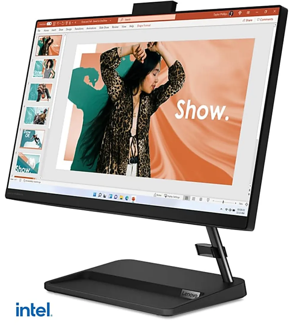Lenovo® IdeaCentre AIO 3i 22 Desktop PC, 21.5" Screen, Intel® Pentium® 8505, 4GB Memory, 256GB Solid State Drive, Windows® 11, F0GG000RUS