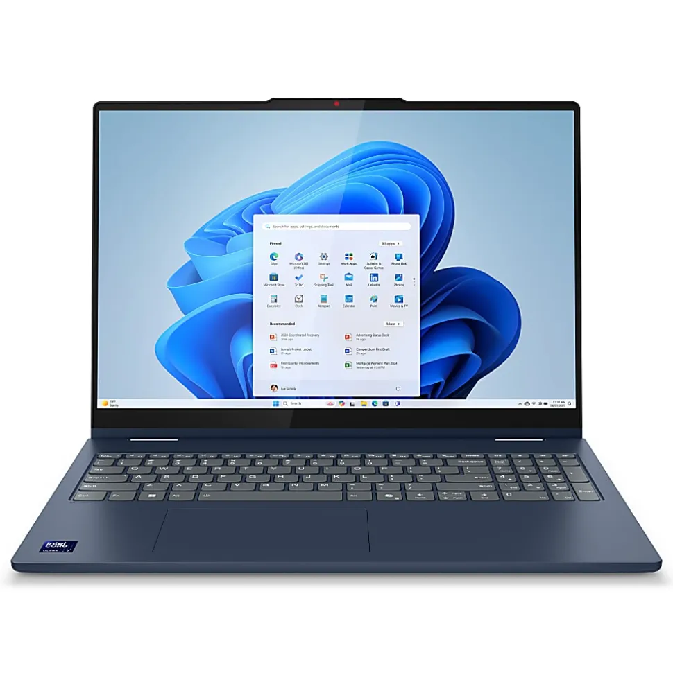 Lenovo Ideapad 5i 2-in-1 Laptop, 16" Touch Screen, Intel Core Ultra 7, 16GB Memory, 512GB Solid State Drive, Wi-Fi 6, Windows 11, Cosmic Blue