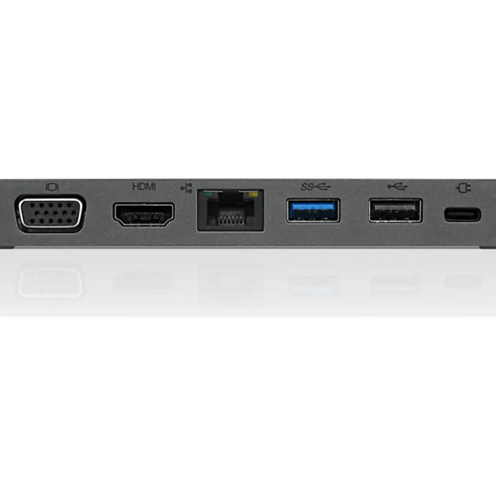 Lenovo Powered USB-C Travel Hub - for Notebook - USB Type C - 3 x USB Ports - 1 x USB 2.0 - USB Type-C - Network (RJ-45) - HDMI - VGA - Wired
