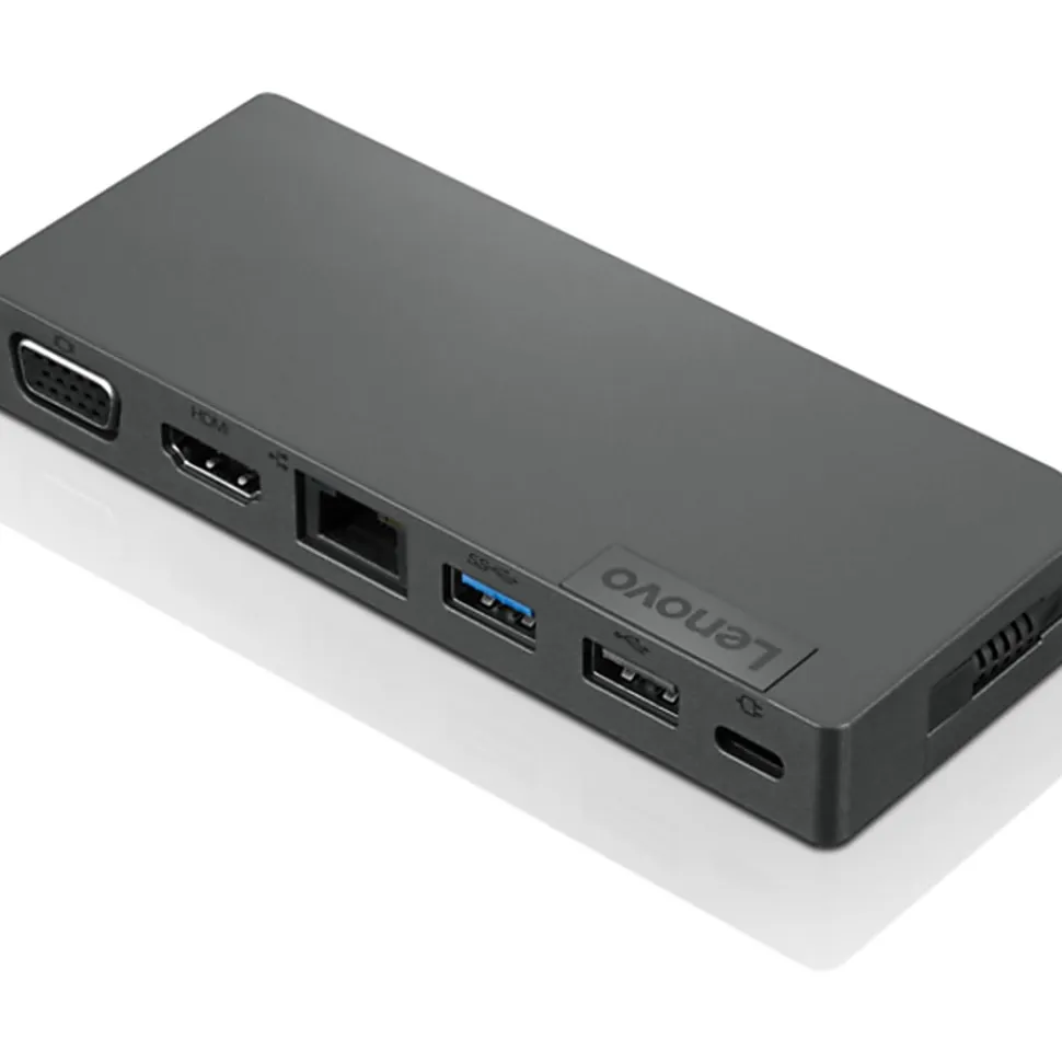 Lenovo Powered USB-C Travel Hub - for Notebook - USB Type C - 3 x USB Ports - 1 x USB 2.0 - USB Type-C - Network (RJ-45) - HDMI - VGA - Wired