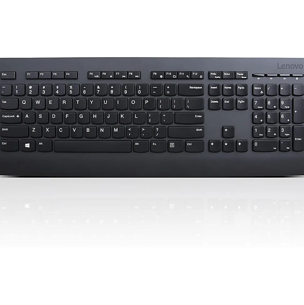 Lenovo® Professional Wireless Keyboard & Mouse, Compact Keyboard, Laser Mouse