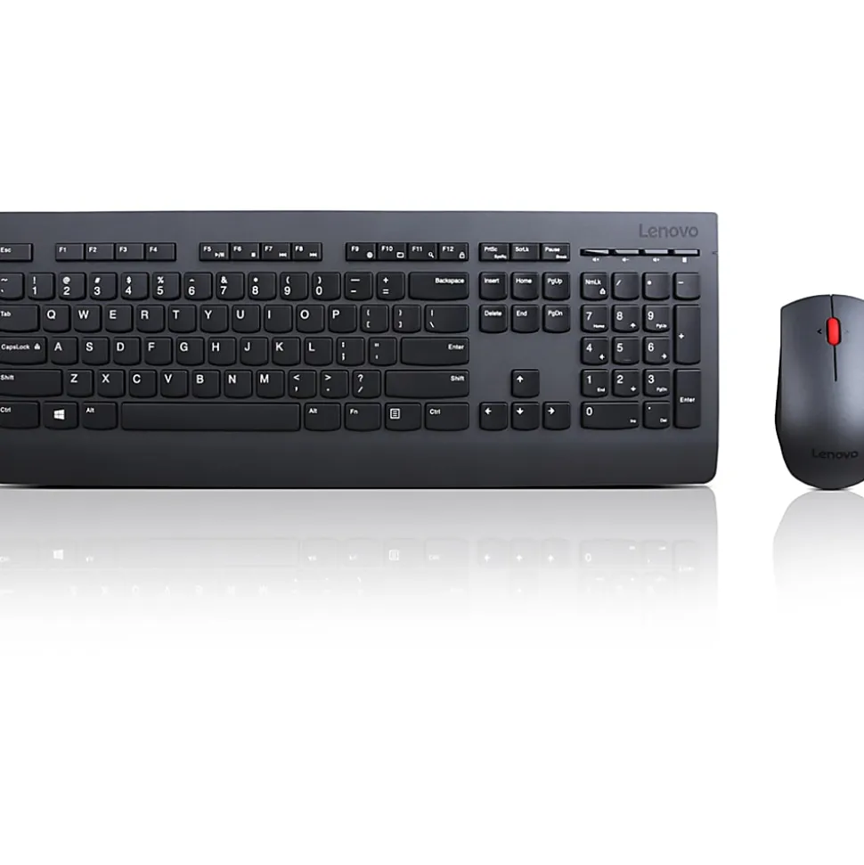 Lenovo® Professional Wireless Keyboard & Mouse, Compact Keyboard, Laser Mouse