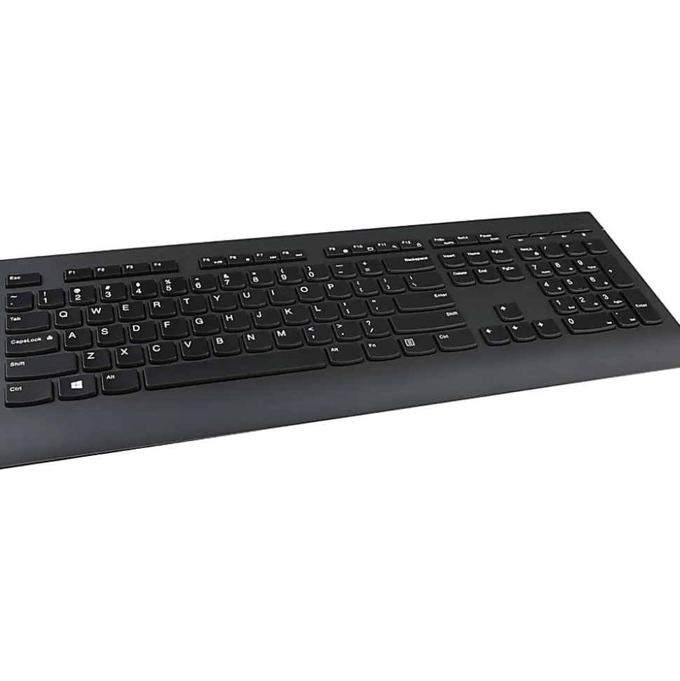 Lenovo® Professional Wireless Keyboard & Mouse, Compact Keyboard, Laser Mouse