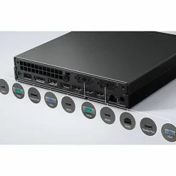 Lenovo ThinkCentre M75q Gen 5 12RQ000KUS Desktop Computer, AMD Ryzen 5 PRO 8500GE, 16 GB, 512 GB SSD, Tiny, Black, 12RQ000KUS