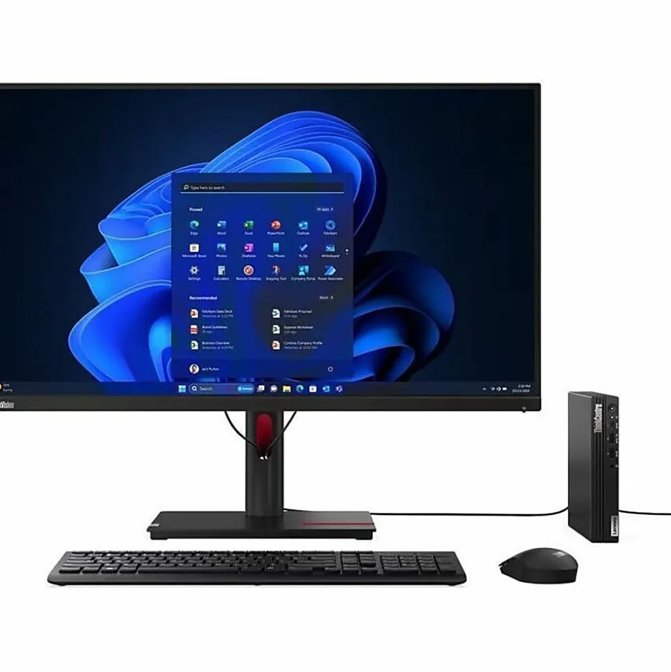 Lenovo ThinkCentre M75q Gen 5 12RQ000KUS Desktop Computer, AMD Ryzen 5 PRO 8500GE, 16 GB, 512 GB SSD, Tiny, Black, 12RQ000KUS