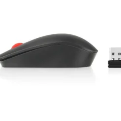 Lenovo ThinkPad Essential Wireless Mouse - Optical - Wireless - Radio Frequency - 2.40 GHz - Black - USB - Symmetrical