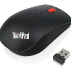 Lenovo ThinkPad Essential Wireless Mouse - Optical - Wireless - Radio Frequency - 2.40 GHz - Black - USB - Symmetrical