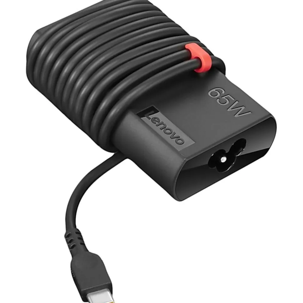 Lenovo ThinkPad 65W Slim AC Adapter (USB Type-C) - 65 W - 120 V AC, 230 V AC Input - 5 V DC Output