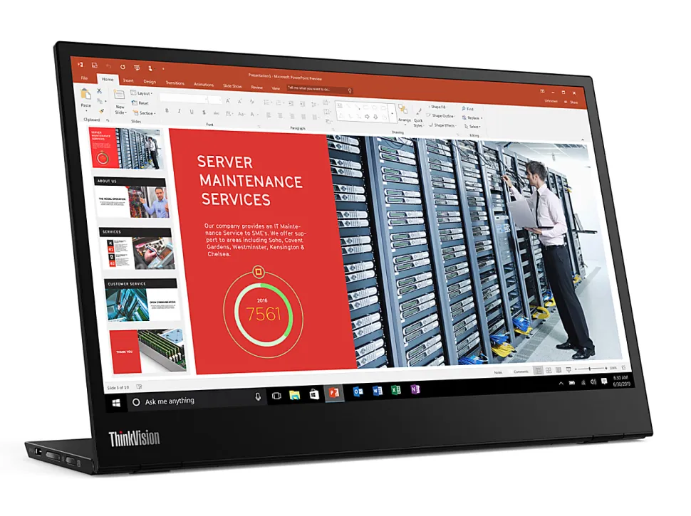 Lenovo™ ThinkVision M14 14" FHD IPS USB-C Portable Monitor, 6JZ113