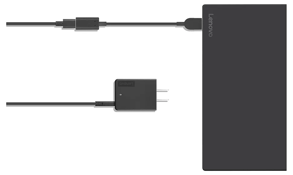 Lenovo® 45W USB-C Portable Adapter, Black, GX20N20876