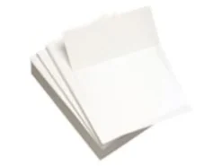 Lettermark Custom Cut Sheets, 5 Reams, White, Letter (8 1/2" x 11"), 2500 Sheets Total, Perforated 3 2/3" From Bottom, 20 Lb, 500 Sheets Per Ream