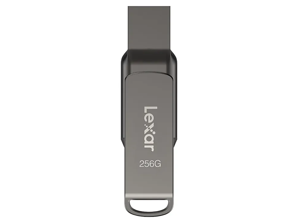 Lexar JumpDrive Dual Drive D400 USB Flash Drive, 256 GB, Silver