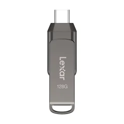 Lexar® JumpDrive® Dual Drive D400 USB 3.1 Type-C USB Drive, 128GB, Silver