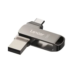 Lexar® JumpDrive® Dual Drive D400 USB 3.1 Type-C USB Drive, 128GB, Silver