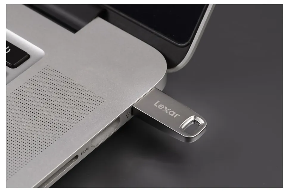 Lexar® JumpDrive® M45 USB 3.1 Flash Drive, 128GB, Silver, LJDM45-128ABSLNA