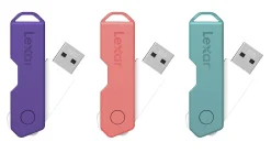 Lexar® JumpDrive® TwistTurn2 USB 2.0 Flash Drive, 32GB, Assorted Colors, LJDTT2-32GABOD20