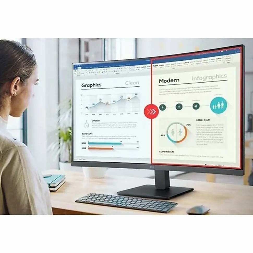 LG 32MR50C-B 32" Class Full HD Curved Screen LCD Monitor - 16:9 - 31.5" Viewable - Vertical Alignment (VA) - 32MR50CBAUSQ