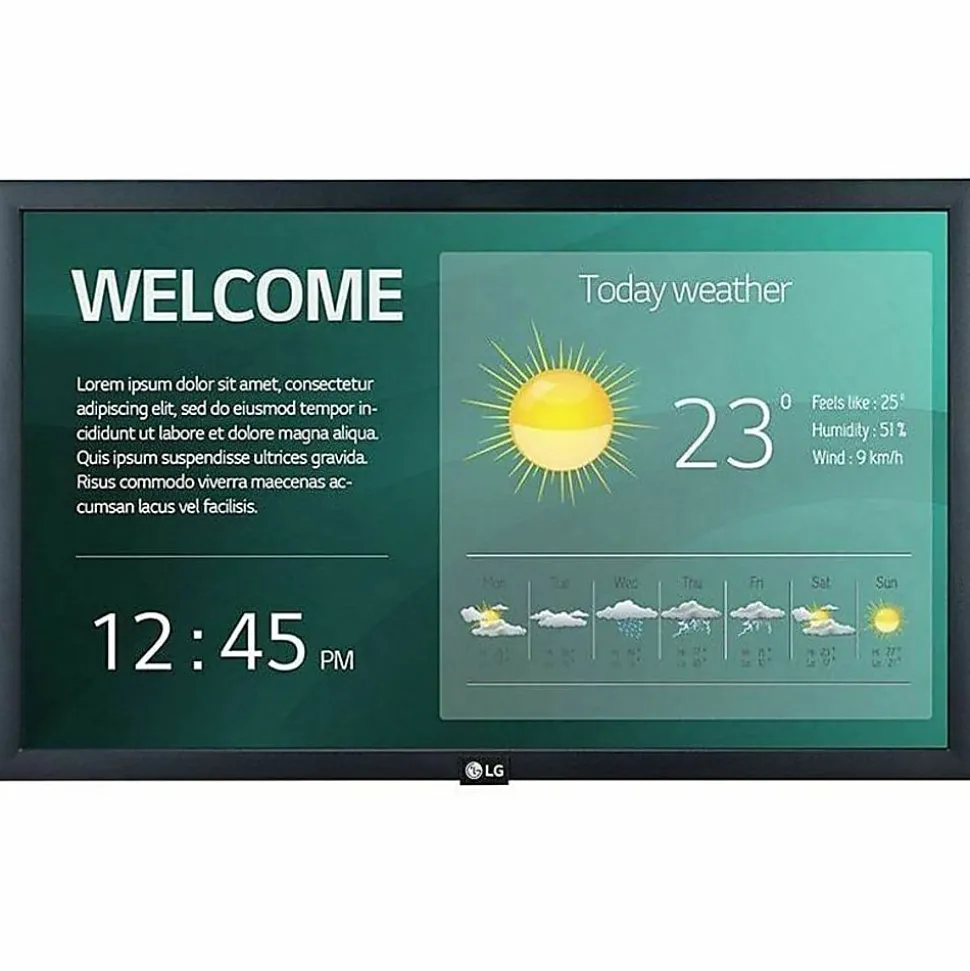 LG 22SM3G-B Digital Signage Display - 21.5" LCD - 1920x 1080 - LED - 250 Nit - 1080p - HDMI - USB - Serial - 22SM3GB