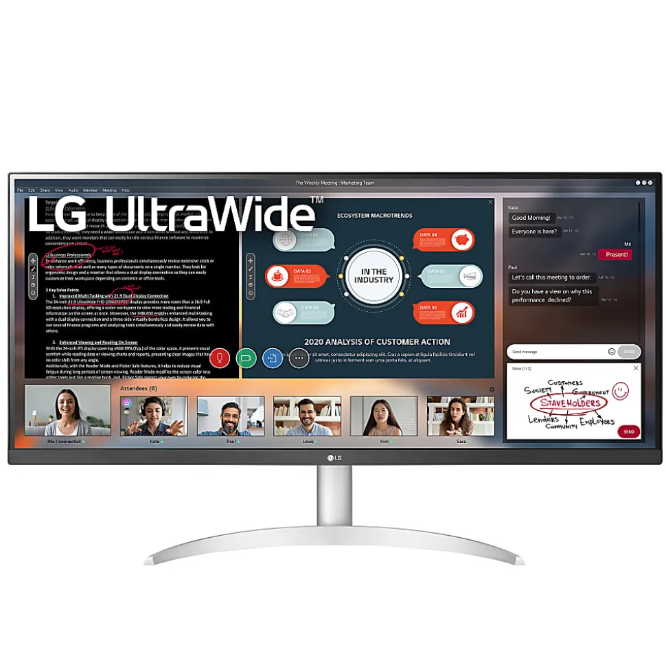 LG 34" UltraWide™ FHD IPS Monitor, 34WP50S, FreeSync