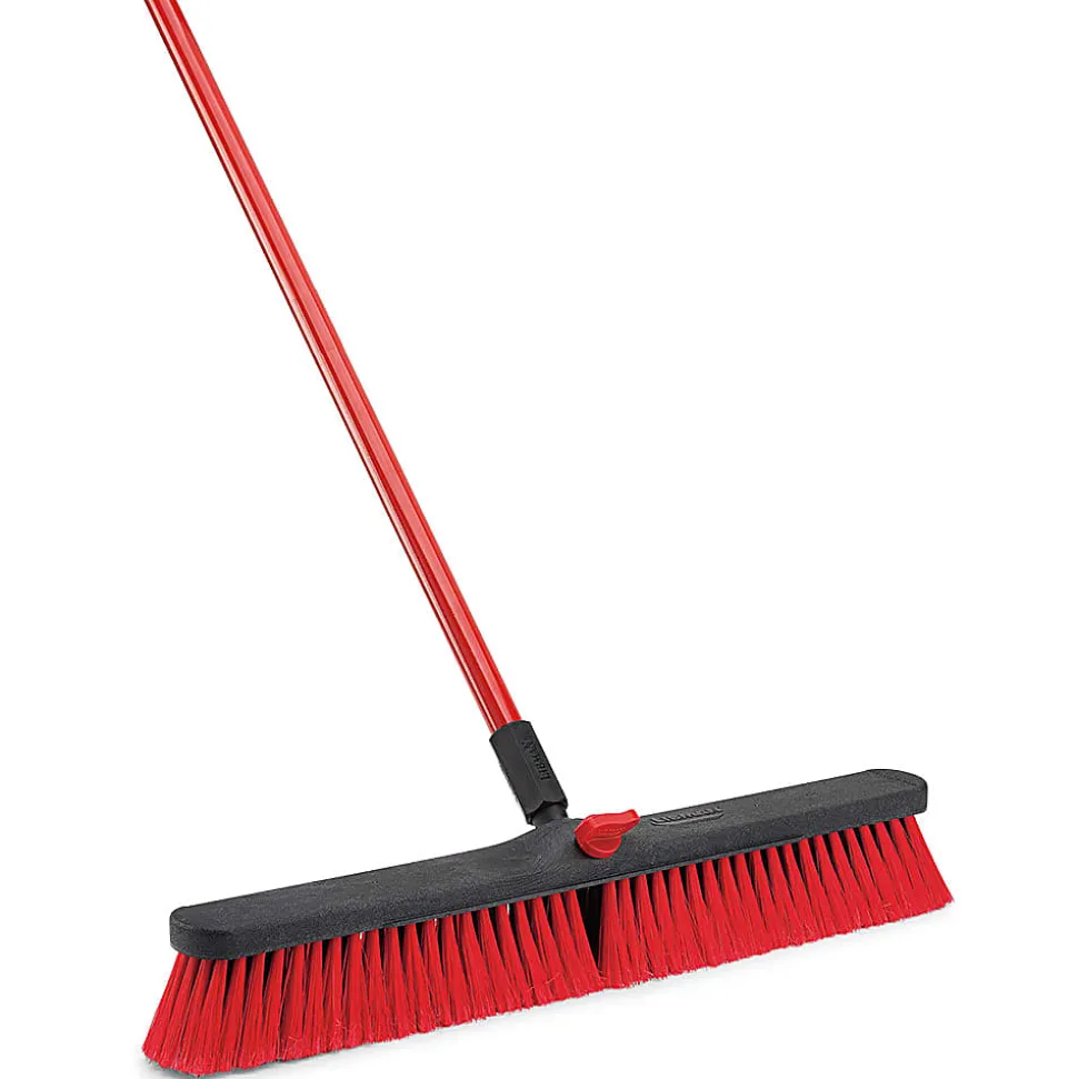 Libman Commercial Multi-Surface Steel Push Brooms, 24", Set Of 4 Brooms