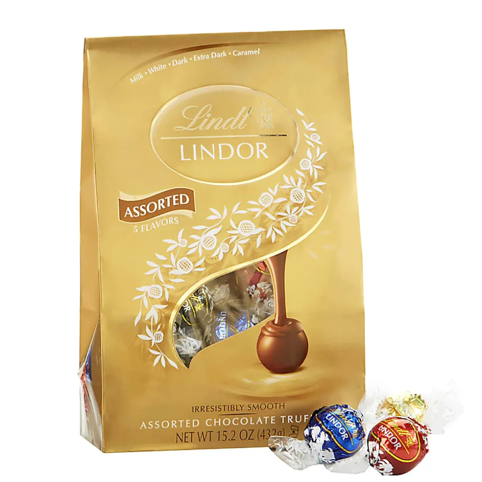 Lindt Lindor Chocolate Truffles, Assorted Platinum Bag, 15.2 Oz Bag