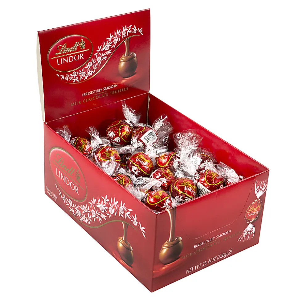 Lindt Lindor Milk Chocolate Truffles, Pack Of 60 Truffles