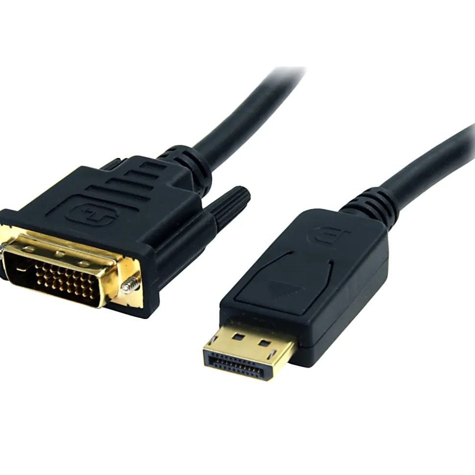 Line StarTech.com 6ft (1.8m) DisplayPort to DVI Cable, 1080p Video, DisplayPort to DVI-D Adapter/Converter Cable, DP 1.2 to DVI Monitor Cable