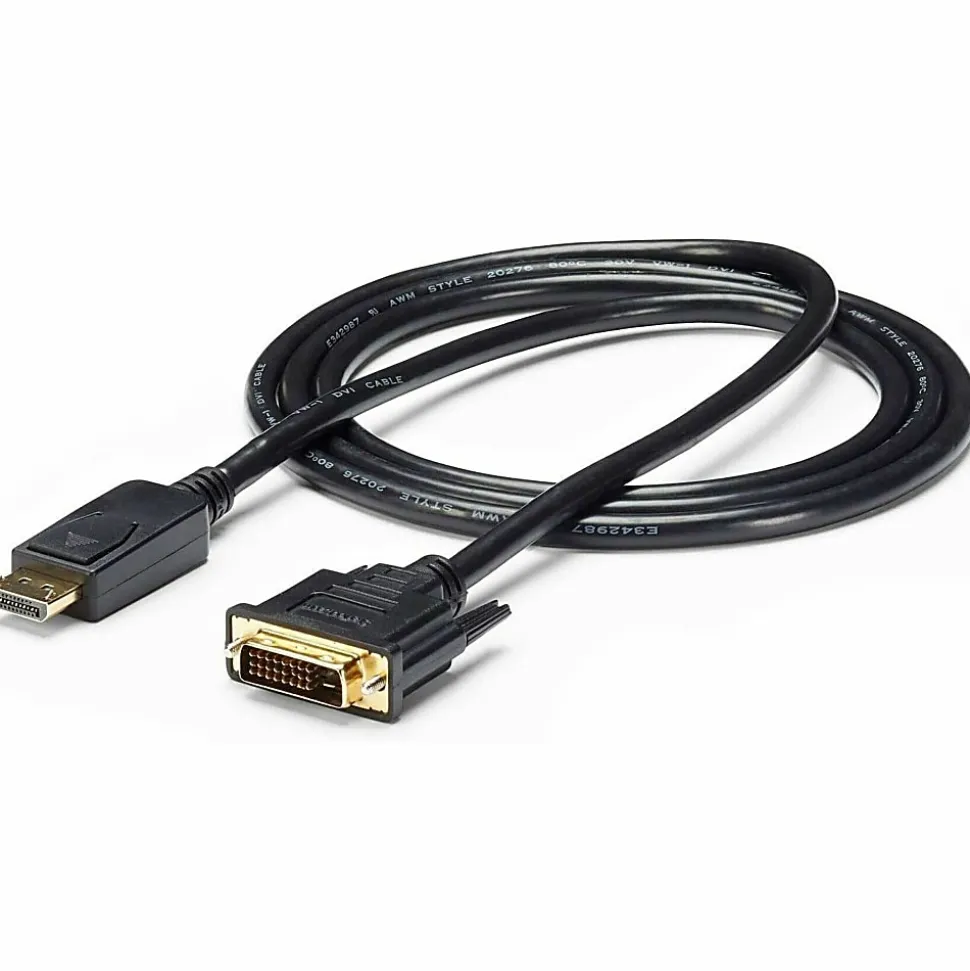 Line StarTech.com 6ft (1.8m) DisplayPort to DVI Cable, 1080p Video, DisplayPort to DVI-D Adapter/Converter Cable, DP 1.2 to DVI Monitor Cable