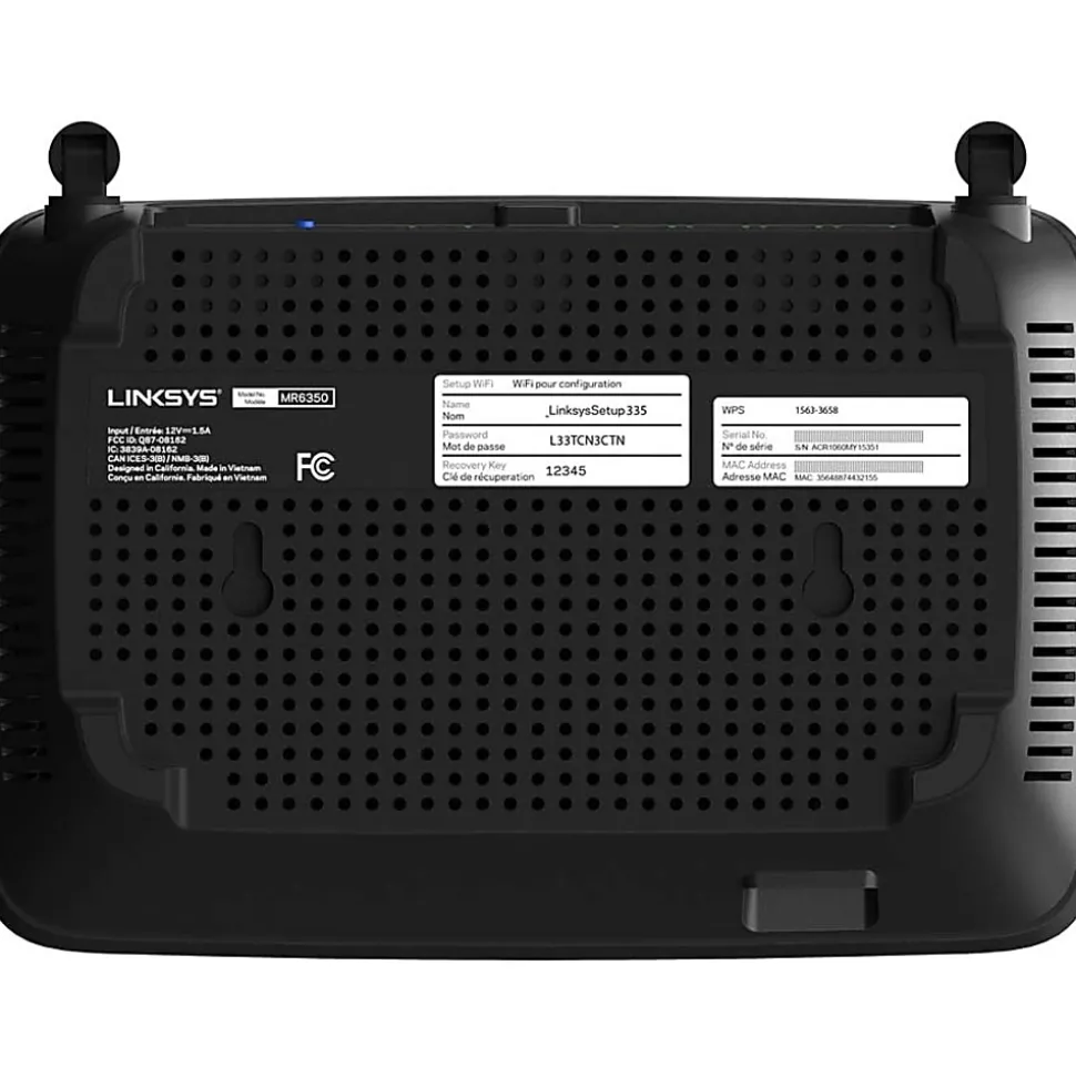 Linksys® MR6350 Wireless-AC Dual-Band Mesh Router