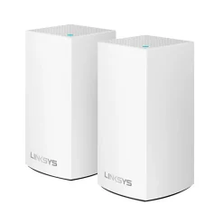 Linksys® Velop Intelligent Mesh™ 2-Port Gigabit Ethernet Wi-Fi Systems, WHW0102, Pack Of 2 Systems