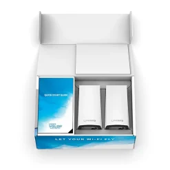 Linksys® Velop Intelligent Mesh™ 2-Port Gigabit Ethernet Wi-Fi Systems, WHW0102, Pack Of 2 Systems