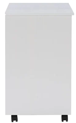 Linon Casimer 6-Drawer Wide Rolling Home Office Storage Cart, White