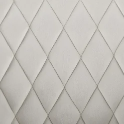 Linon Inman Quilted Fabric Mid-Back Home Office Chair, Off-White/Gold
