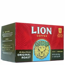 Lion Coffee Single Serve Pods, Original Roast, Pack Of 12 Pods