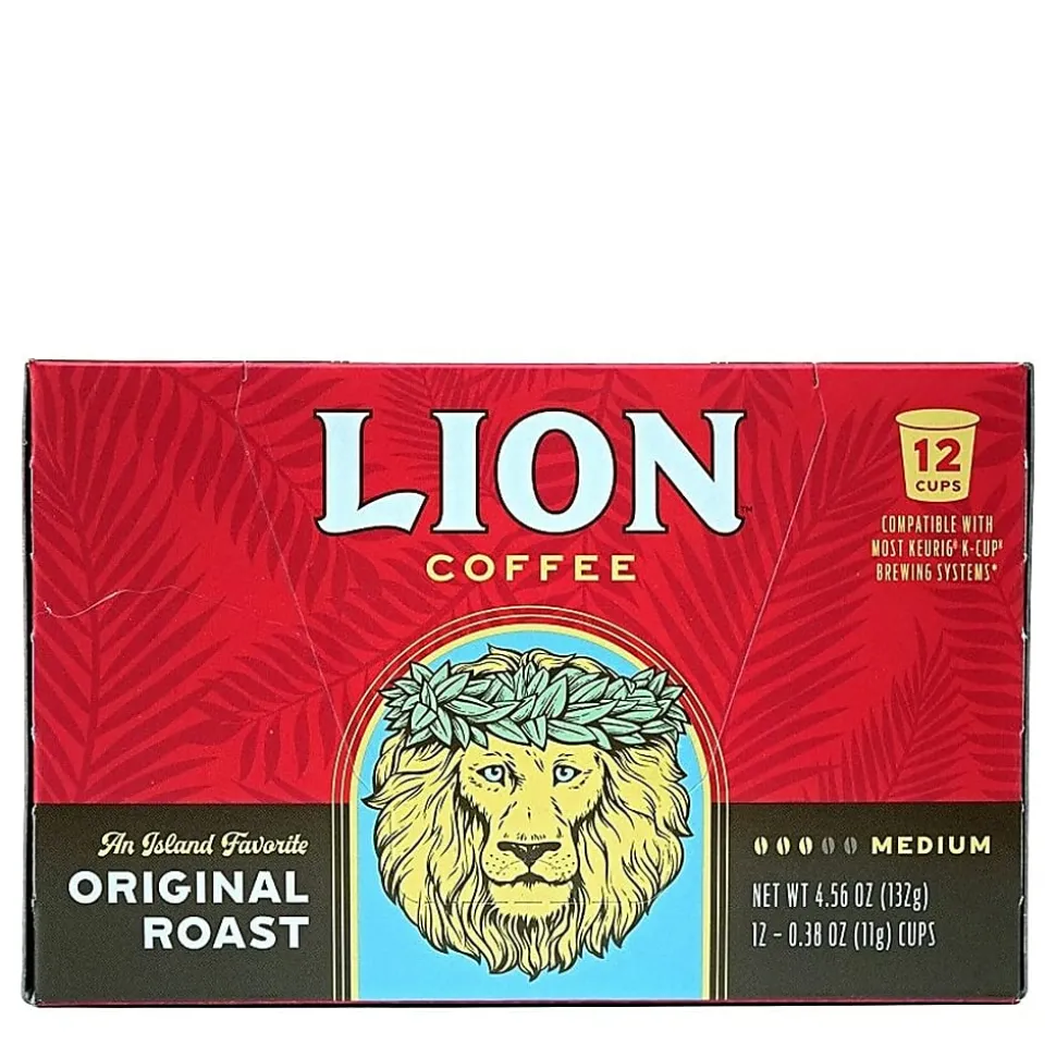 Lion Coffee Single Serve Pods, Original Roast, Pack Of 12 Pods